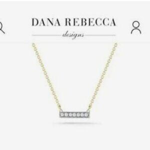 Dana Rebecca Sylvie Rose Diamond Bar Necklace 14k Gold 18"